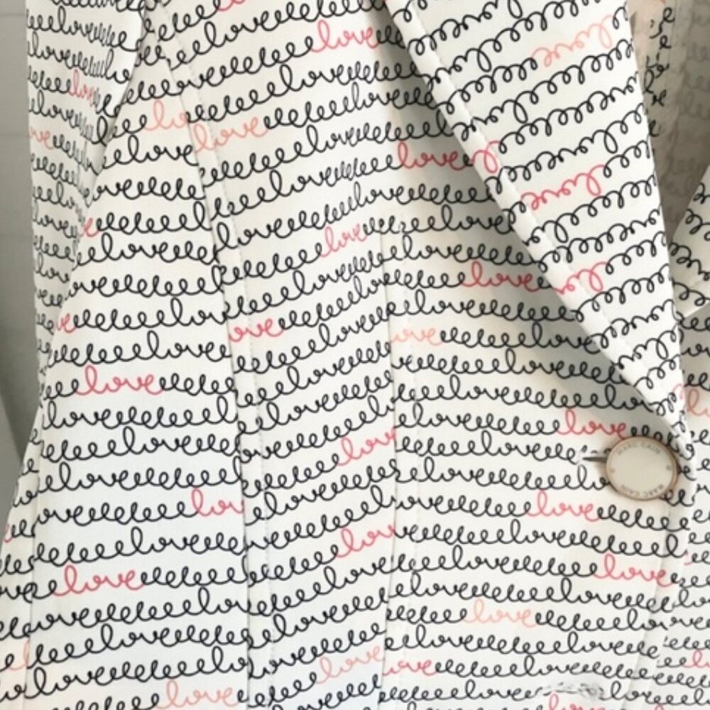 Marc Cain set of suit blazer and pants with graphic love print size L - Picture 5 of 15